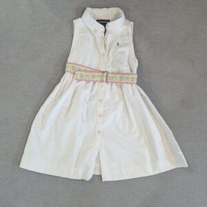Ralph Lauren Sleeveless Collared Dress with Belt Size 3t